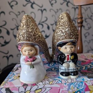 Irregular Choice Gold Glitter “Mr & Mrs” Heels – Size 36